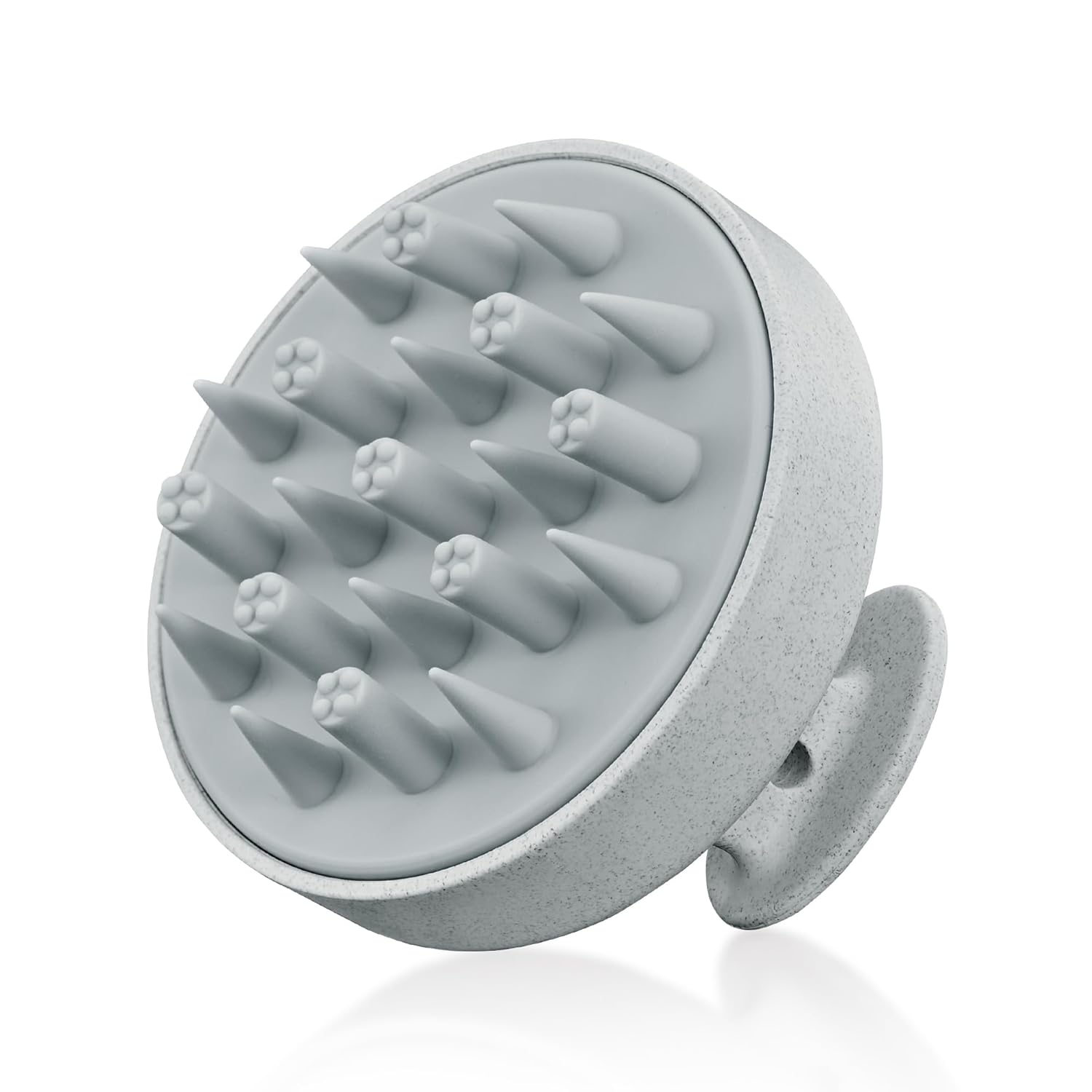 HEETA Hair Scalp Massager for Hair Growth, Shampoo Brush, Scalp Scrubber Exfoliator with Soft Silicone Bristles for Dandruff Removal to Relieve Stress, Wet Dry Use Updated Material, Beige