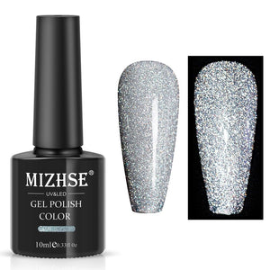MIZHSE Nail Polish: 15Ml Mermaid Pearl Nail Polish Pink Aurora Effect Nail Polish, Fingernail and Toenail Polish Glossy Long Lasting Nail Polish Trendy DIY at Home Nail Gift Spree