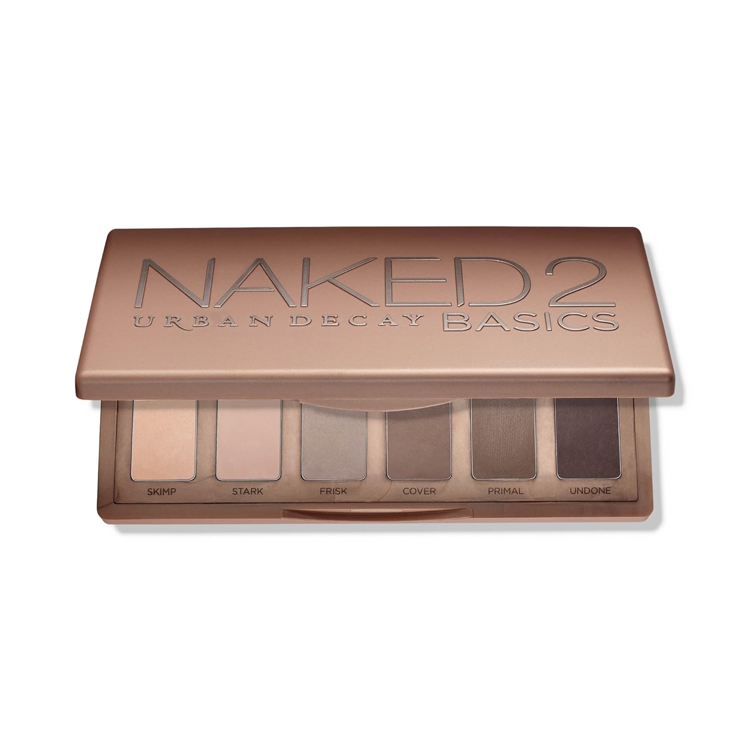 Urban Decay Naked 2 Basics Mini Eyeshadow Palette - 6 Matte Nude Shadows, Multi-Use Powder for Eye, Contour, or Brows, Ultra-Blendable Cool-Tone Neutrals, Long-lasting Wear, Travel Makeup with Mirror