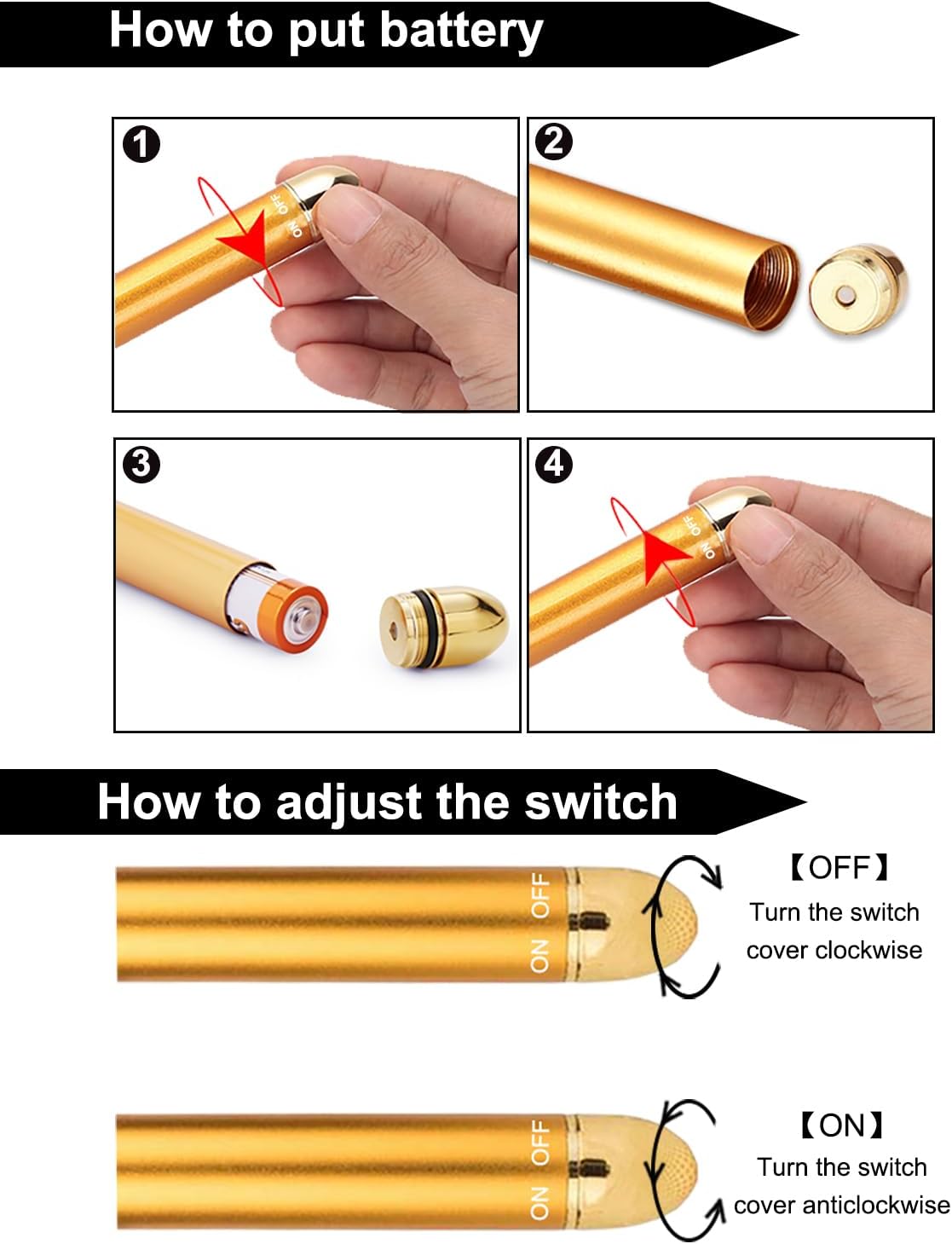 Amirce Face Massager Roller Golden 3D Roller Electric Facial Roller and T Shape Facial Roller Massager Kit Face Roller
