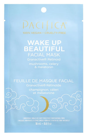Pacifica Sheet Face Mask - Glow Baby Brightening Facial Mask w/Vitamin C, Aloe & Kelp – Cooling Mask for Dark Spots & Fine Lines - Clean Beauty Vegan & Cruelty-Free Dermatologist Tested