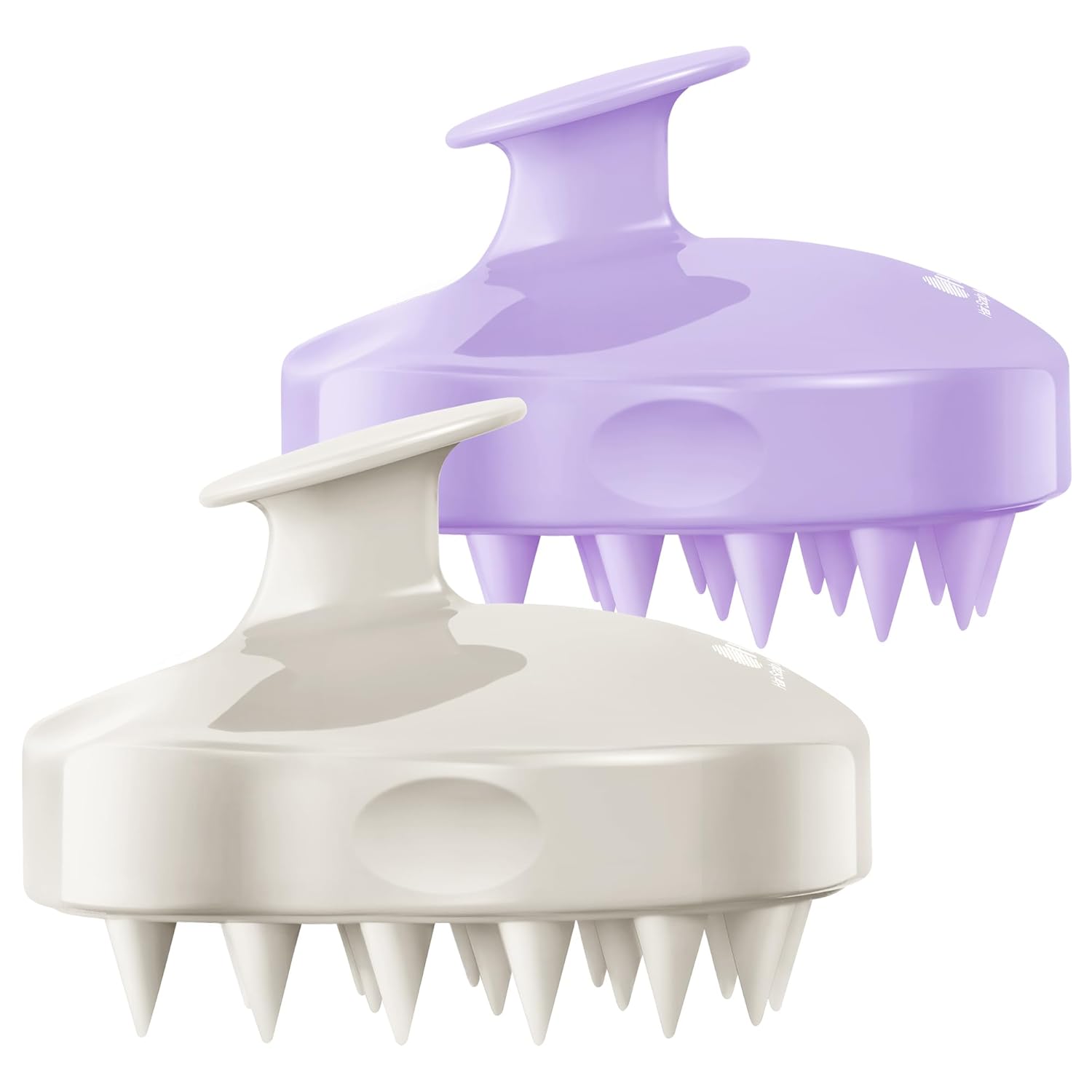 HEETA Hair Scalp Massager Shampoo Brush 2 Pack, Soft Silicone Bristles to Remove Dandruff, Waterproof Hair Scrubber for Both Wet Dry Hair, Suitable for Men & Women (Green & Black)