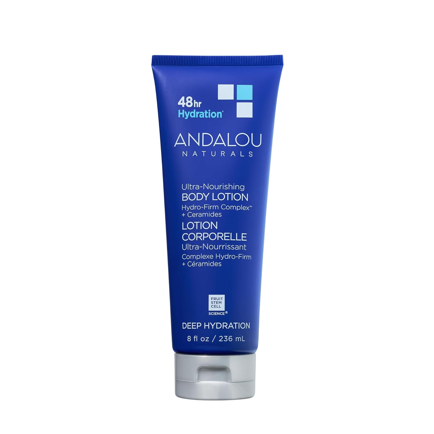 Andalou Naturals 1000 Roses Soothing Body Lotion, with Cocoa + Shea Butter, Aloe & Rosehip, Hydrating Sensitive Skin Lotion for Dry Skin, 8 Fl. Oz
