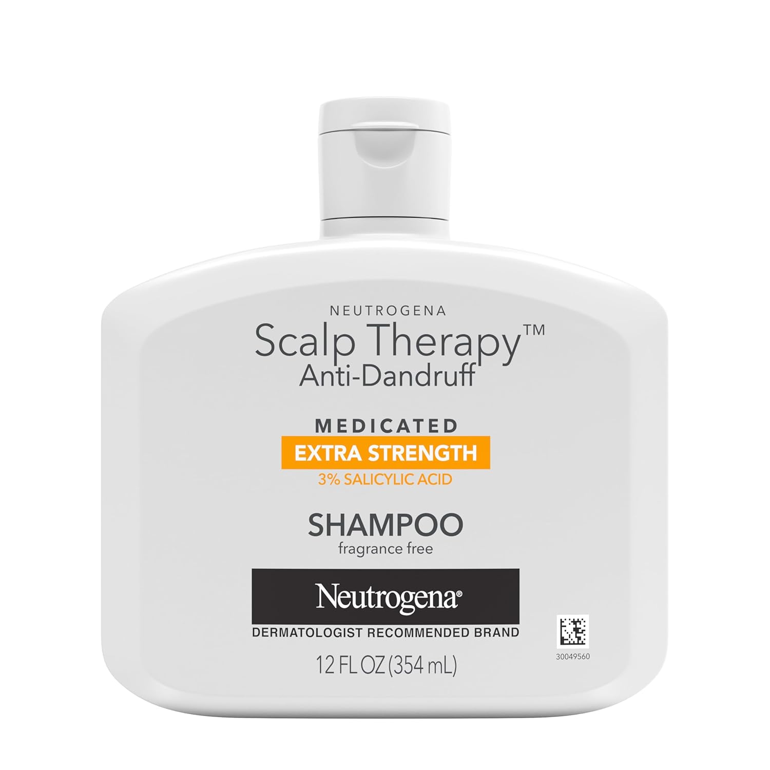 Neutrogena Scalp Therapy Anti-Dandruff Shampoo Extra Strength, with 3% salicylic acid, Fragrance Free, 12 fl oz