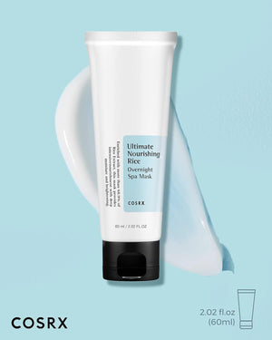 COSRX Ultimate Nourishing Rice Overnight Spa Mask, 60ml / 2.02 fl.oz | Rice Extract 68% and Niacinamide 2%, Korean Skin Care, Animal Testing Free, Paraben Free