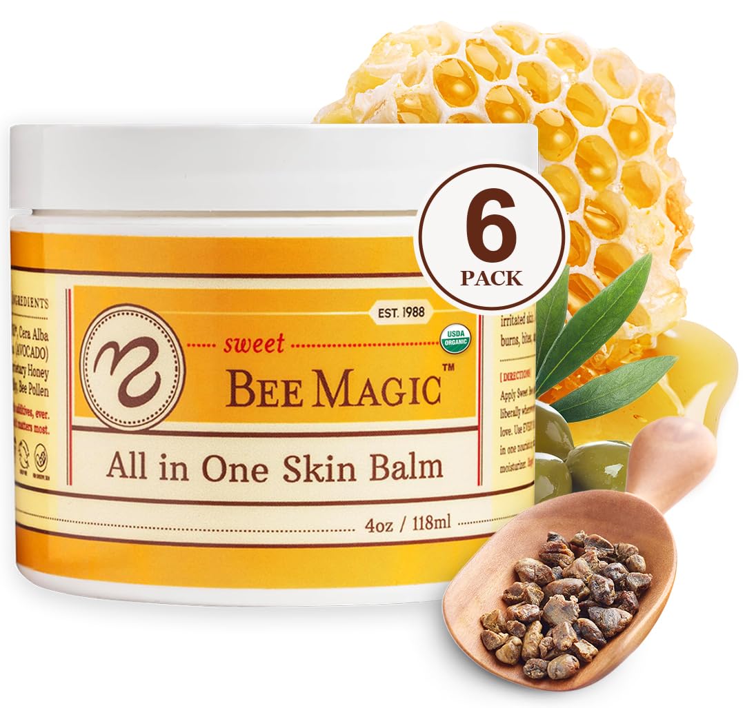 Sweet Bee Naturals - All-in-One Balm & Ointment for Face & Body, Multipurpose Moisturizer for Dryness, Burns, & Irritation, Nourishing Bee Magic Skin Care Essentials - 1 Jar (4oz)