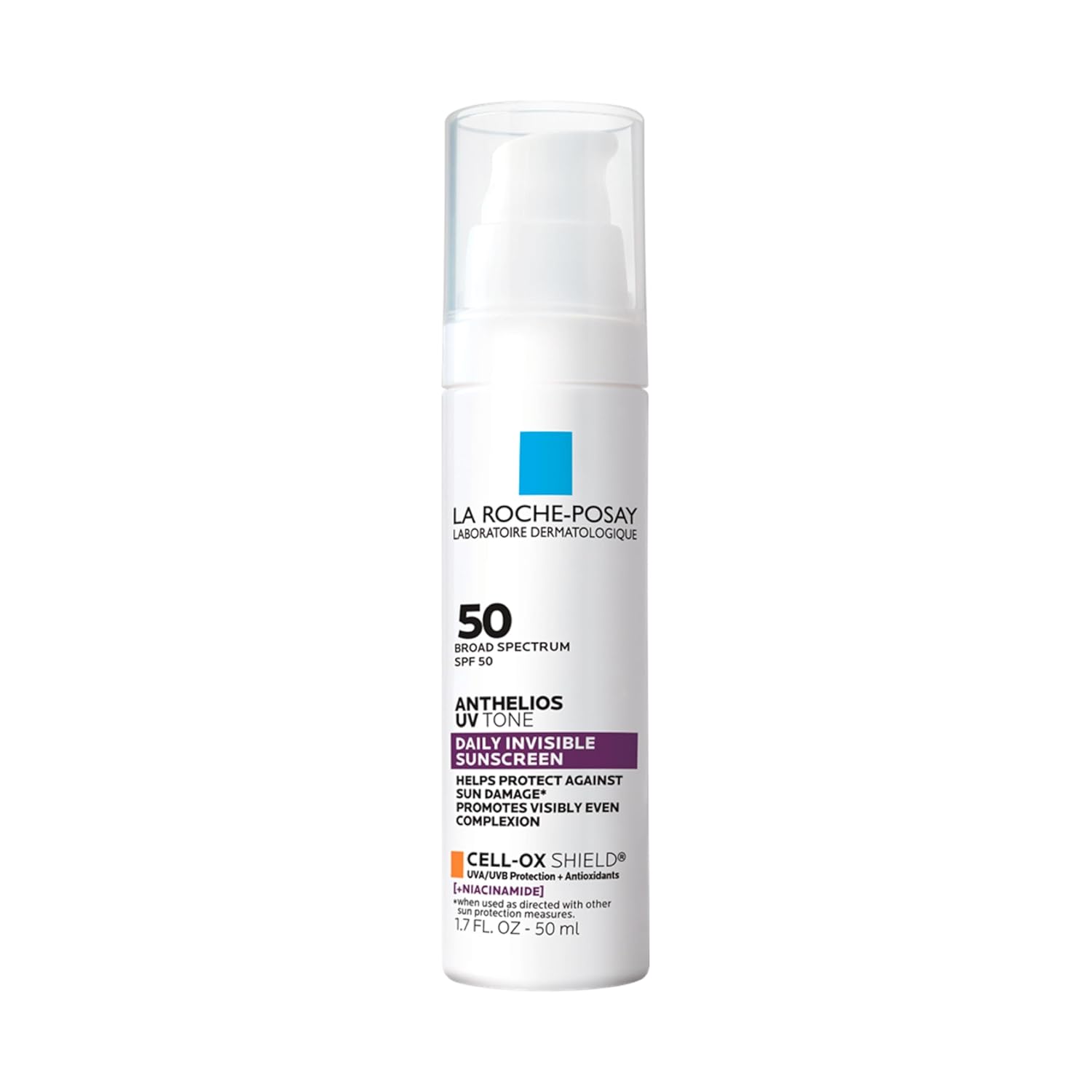 La Roche Posay Anthelios UV Sunscreen SPF 50, Daily Sunscreen for Face in 3 Formulas, UV Tone with Niacinamide, UV Hydra with Hyaluronic Acid, UV Clear with Azelaic Acid, Broad Spectrum Invisible SPF