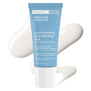 Paula's Choice RESIST Daily Hydrating Fluid Face Moisturizer SPF 50, UVA & UVB Protection, Chamomile & Vitamin E, Lightweight Sunscreen for Oily Skin, Fragrance-Free