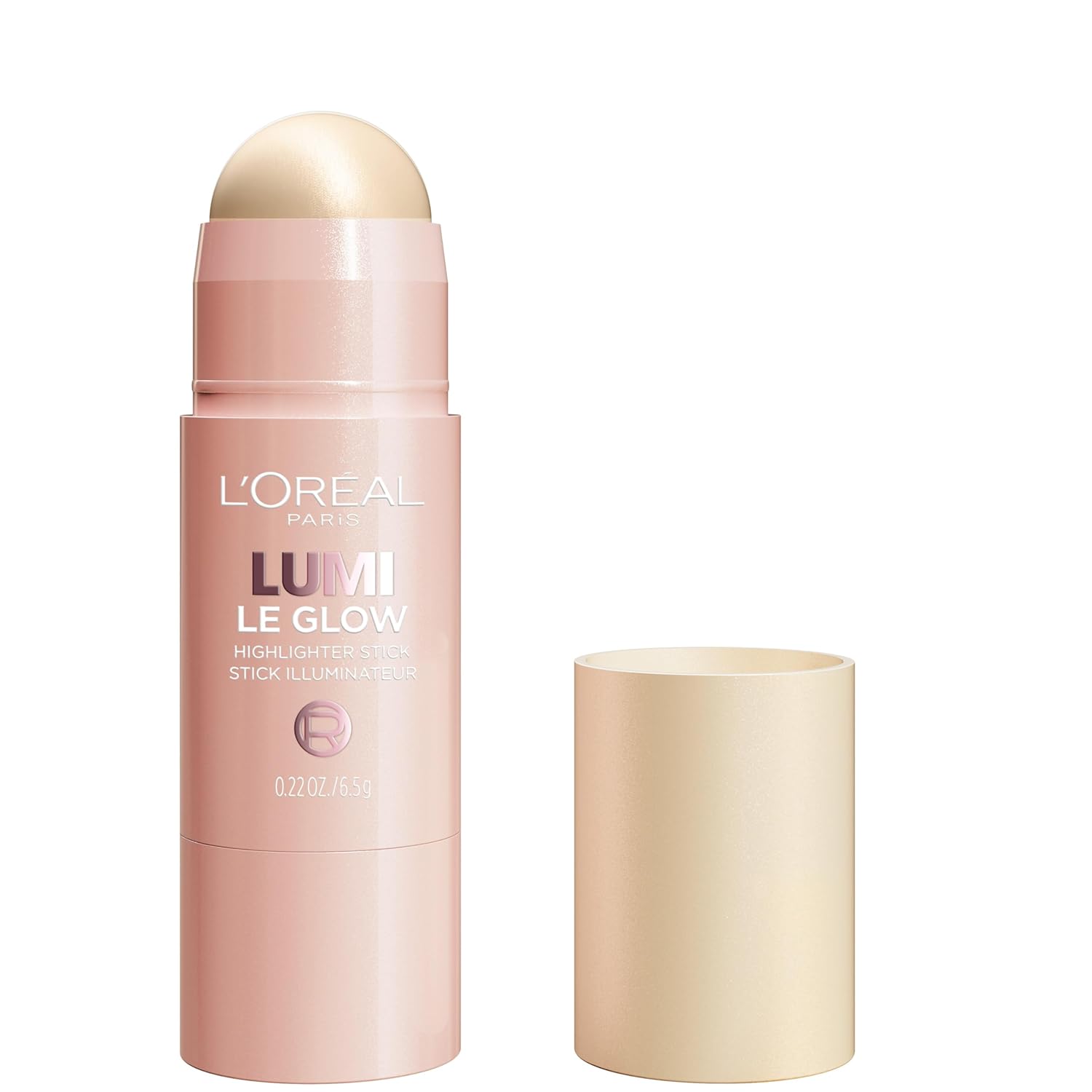 L'Oreal Paris True Match Lumi Le Glass Highlighter Stick, Reflective, Translucent, Glassy Highlighter for Face and Body, 625 Sunset Amour, 0.17 Oz