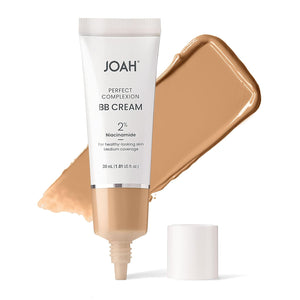 JOAH Beauty Perfecting BB Cream with Hyaluronic Acid and Niaciminade, Korean Makeup with Medium Buildable Coverage, Evens Skin Tone, Lightweight, Semi Matte Finish, Fair with Warm Undertones