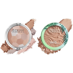 Physicians Formula Setting Powder Palette Multi-Colored Pressed Finishing Powder Translucent & Super BB Cream All in 1 Beauty Balm Foundation Cream SPF 30, Light