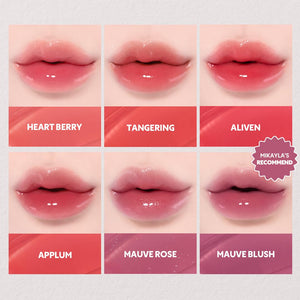 TIRTIR [*Mini Size Waterism Tinted Lip Gloss #01 Mauve Rose, 0.06 Fl Oz – Kiss Ready Lipgloss, 12H Long Lasting Non Sticky Natural Tinted Glow Korean Multiuse Cheek and Lip Tint for Women gift