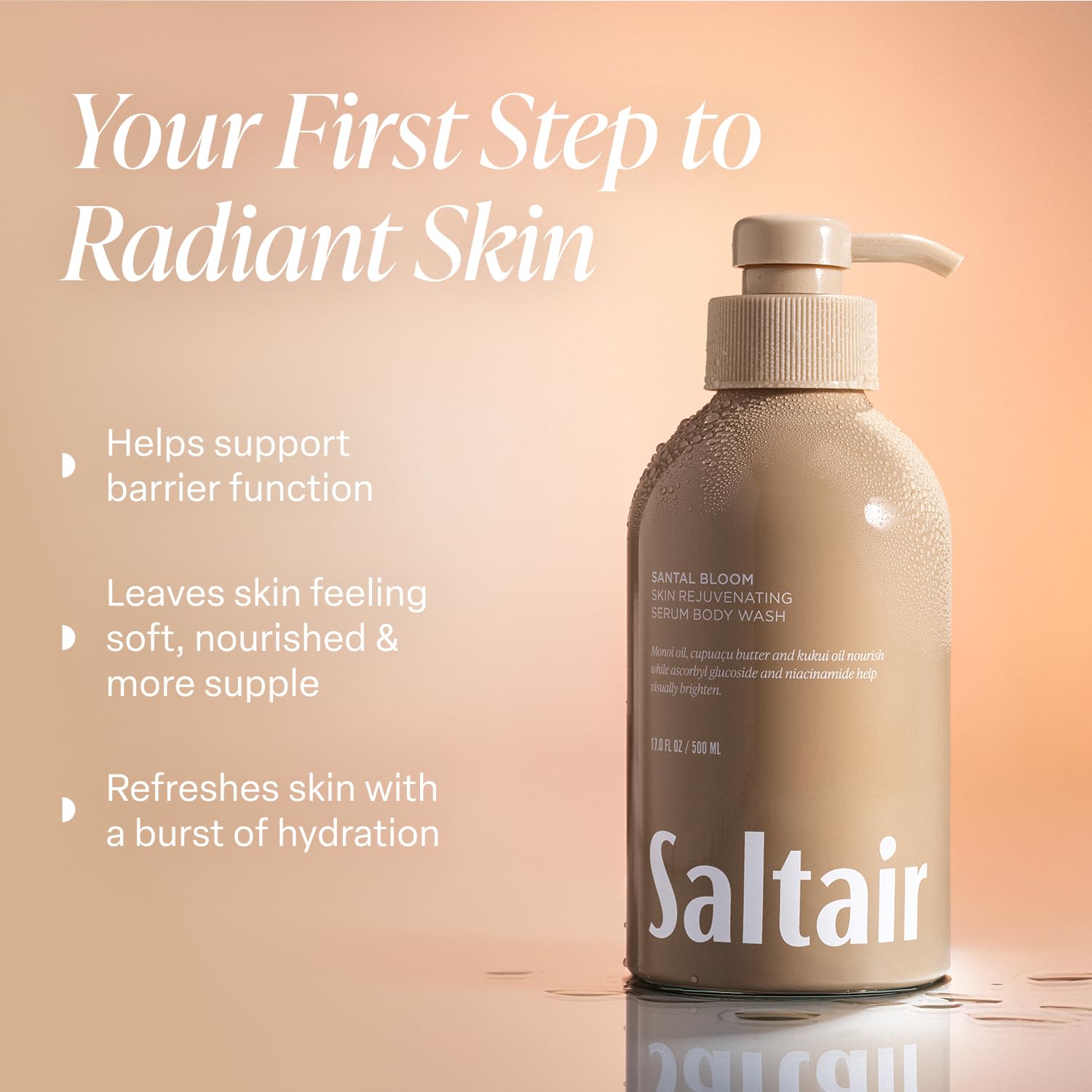 Saltair Body Wash, Signature Scents 2-Pack. Moisturizing Body Cleanser with Monoi Oil and Cupuacu Butter. Luxury Shower Gel for Women and Men. Vegan, Cruelty-Free, Paraben-Free. 2x 17oz Pump Bottles