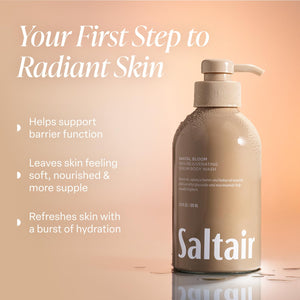 Saltair Body Wash, Signature Scents 2-Pack. Moisturizing Body Cleanser with Monoi Oil and Cupuacu Butter. Luxury Shower Gel for Women and Men. Vegan, Cruelty-Free, Paraben-Free. 2x 17oz Pump Bottles