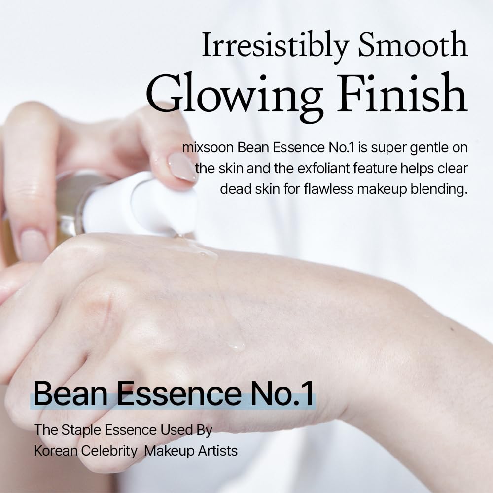 Mixsoon Bean Essence Hydrating Exfoliating Serum with Hyaluronic Acid – Korean Skincare, 1.69 fl oz