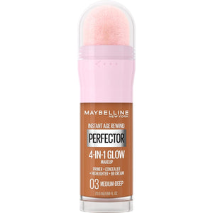 Maybelline New York Instant Age Rewind Instant Perfector 4-In-1 Glow Makeup - Primer, Concealer, Highlighter and BB Cream in 1, Fair/Light, 0.68 fl oz