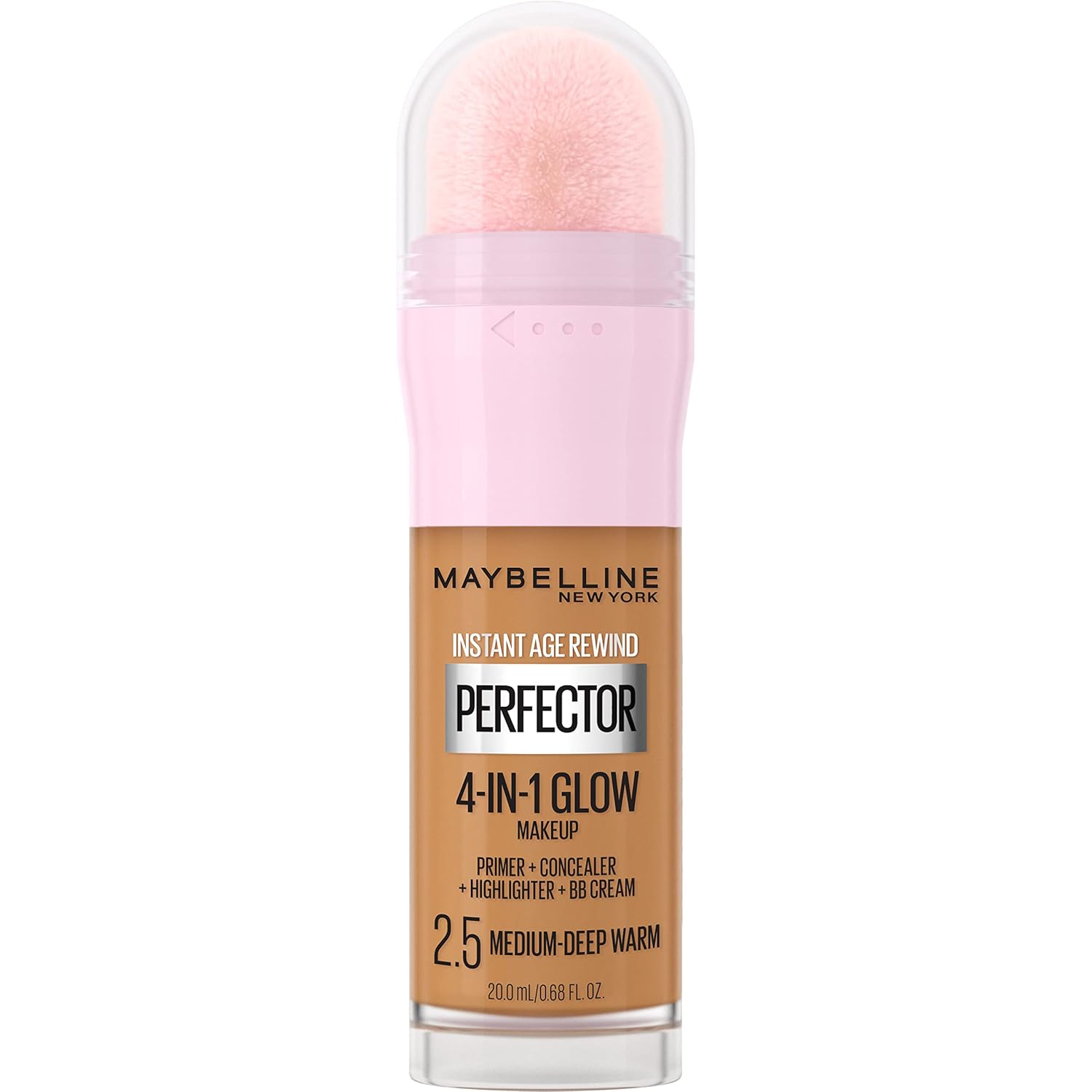 Maybelline New York Instant Age Rewind Instant Perfector 4-In-1 Glow Makeup - Primer, Concealer, Highlighter and BB Cream in 1, Fair/Light, 0.68 fl oz