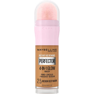 Maybelline New York Instant Age Rewind Instant Perfector 4-In-1 Glow Makeup - Primer, Concealer, Highlighter and BB Cream in 1, Fair/Light, 0.68 fl oz