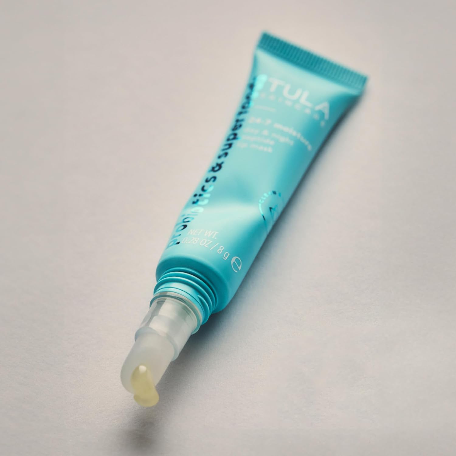 TULA Skin Care 24-7 Moisture Day & Night Peptide Lip Mask - Peptides, Hyaluronic Acid & Vitamin E deeply Nourish & Hydrate lips, 0.28 oz.