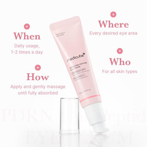 medicube Salmon DNA PDRN Pink Peptide Eye Serum with Niacinamide and 99% Purity Retinol for Fine Lines, Uneven Skin Tone, Korean Skin Care 1.01fl.oz
