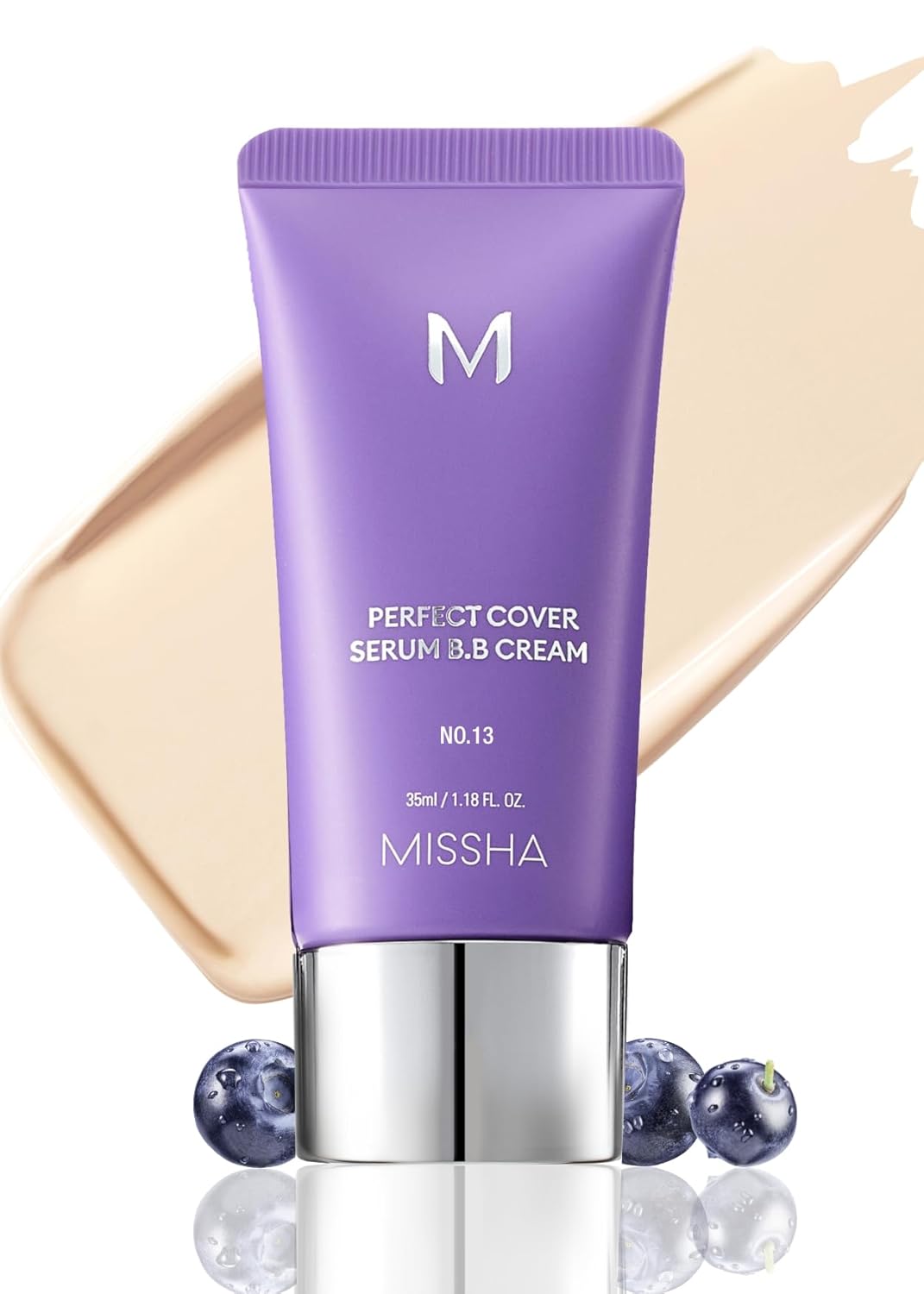 MISSHA M PERFECT COVER SERUM BB CREAM No.25 Warm Beige - Medium with Warm Undertone, Skin Tint, Tinted Moisturizer, Skin Care Foundation Makeup, Superfood Complex, Glass Skin, Korean Makeup,1.18 Fl oz