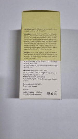 Beauty of Joseon Calming Serum Green Tea Panthenol Soothing, Moisturizing Sensitive, Acne-Prone, UV Irritated Skin, Daily Korean Skin Care for Men and Women, 30ml 1 fl.oz
