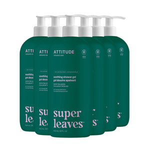 ATTITUDE Body Wash, EWG Verified Shower Gel, Dermatologically Tested, Plant and Mineral-Based, Vegan Personal Care Products, White Tea Leaves, 16 Fl Oz