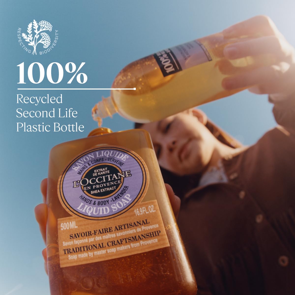 L'OCCITANE Shea Hands & Body Lavender Liquid Soap Refill 16.90 fl. oz