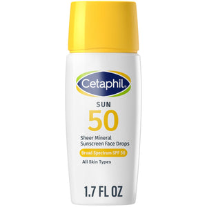 Cetaphil Sheer Mineral Sunscreen Stick for Face & Body, 0.5oz, 100% UVA/UVB Mineral Sunscreen: Zinc Oxide & Titanium Dioxide, Broad Spectrum SPF 50, For Sensitive Skin