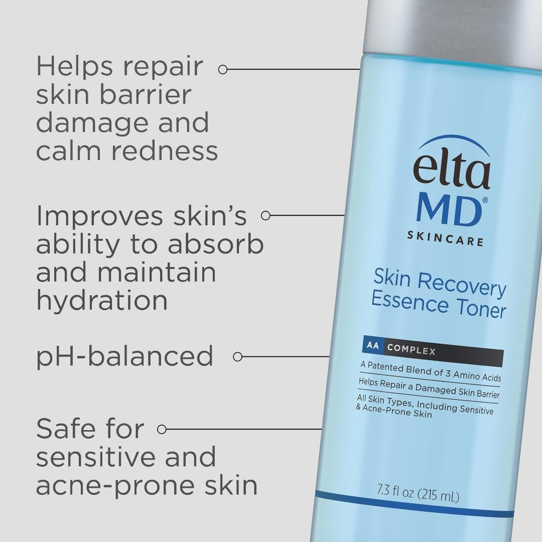 EltaMD Skin Recovery Essence Face Toner, Hydrating Facial Toner for Sensitive Skin, Alcohol-Free Formula for Acne Prone Sensitive Skin, 7.3 oz Bottle