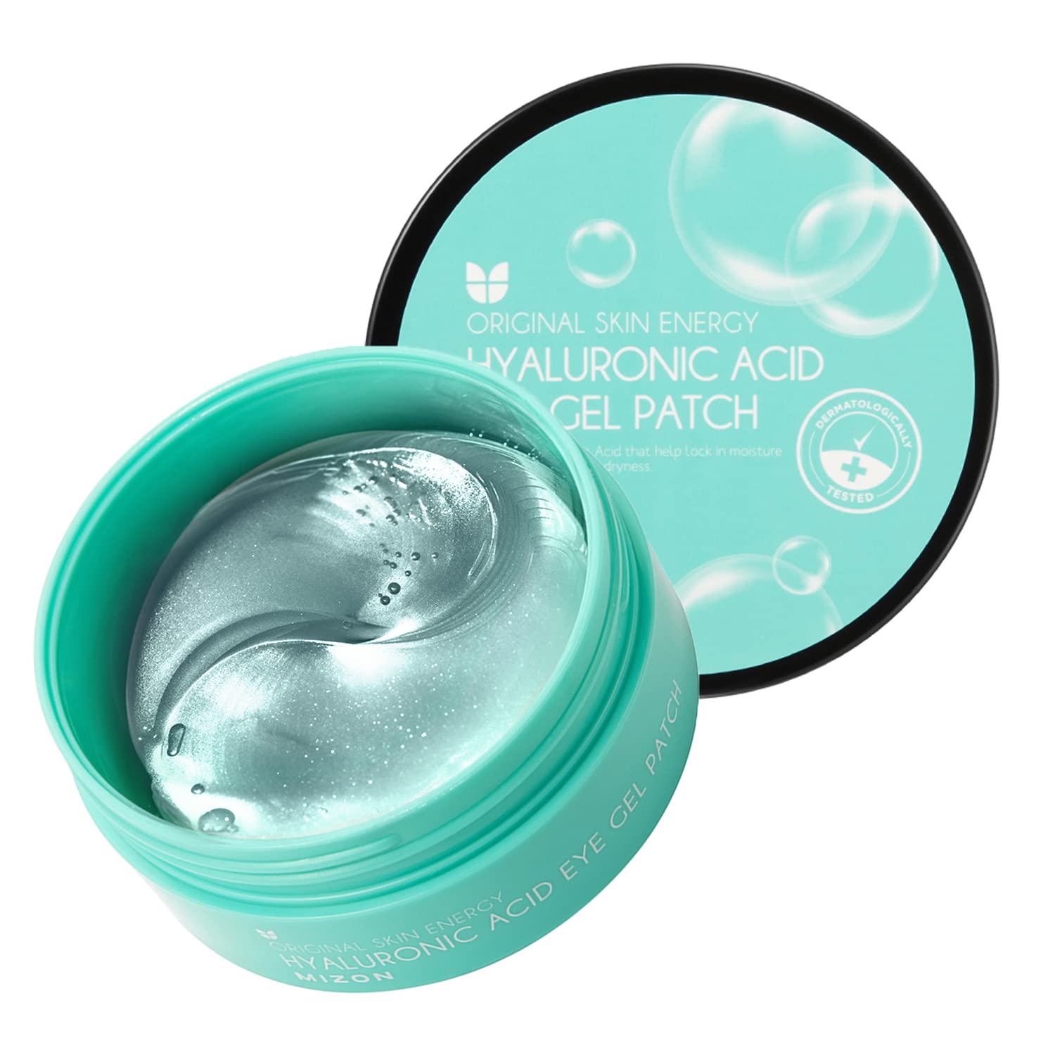 MIZON Hyaluronic Eye Gel Patch with Triple Hyaluronic Acid and Seaweed Extracts for Deep Hydration, Plumping, and Soothing – 60pcs – Improves Dryness and Smooth Texture