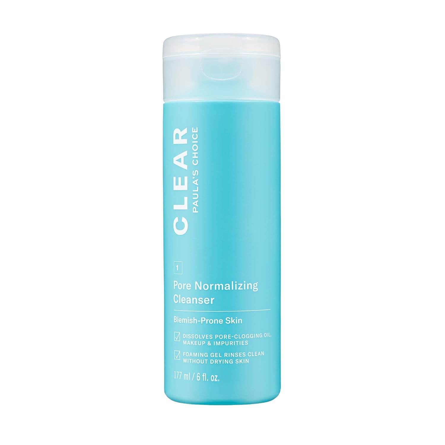Paula's Choice CLEAR Pore Normalizing Cleanser, Salicylic Acid Acne Face Wash for Large Pores, Redness & Blackheads