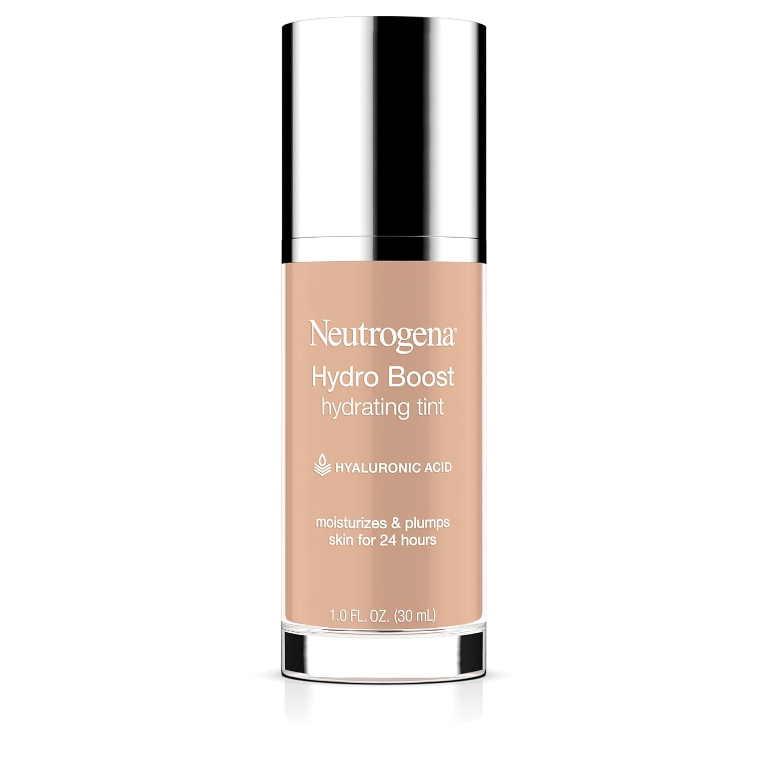 Neutrogena Hydro Boost Hydrating Tint with Hyaluronic Acid, Lightweight Water Gel Formula, Moisturizing, Oil-Free & Non-Comedogenic Liquid Foundation Makeup, 60 Natural Beige 1.0 fl. oz