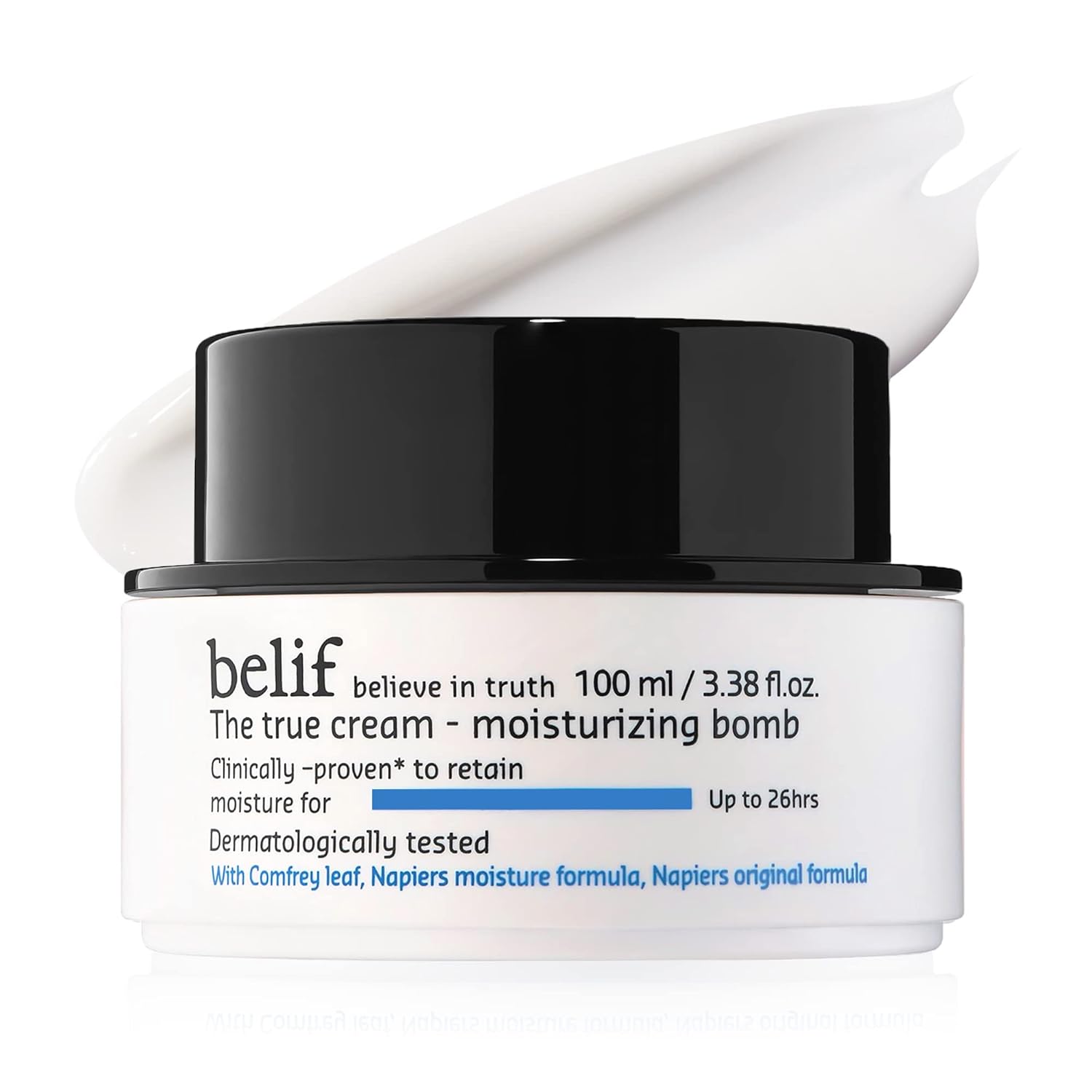 belif Moisturizing Bomb – Daily Ceramide Moisturizer with Peptide & Squalane, 48hr Hydration & Anti-Aging Cream, Milky & Lightweight, Restores Skin Barrier, Korean Skincare