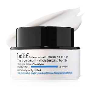 belif Moisturizing Bomb – Daily Ceramide Moisturizer with Peptide & Squalane, 48hr Hydration & Anti-Aging Cream, Milky & Lightweight, Restores Skin Barrier, Korean Skincare