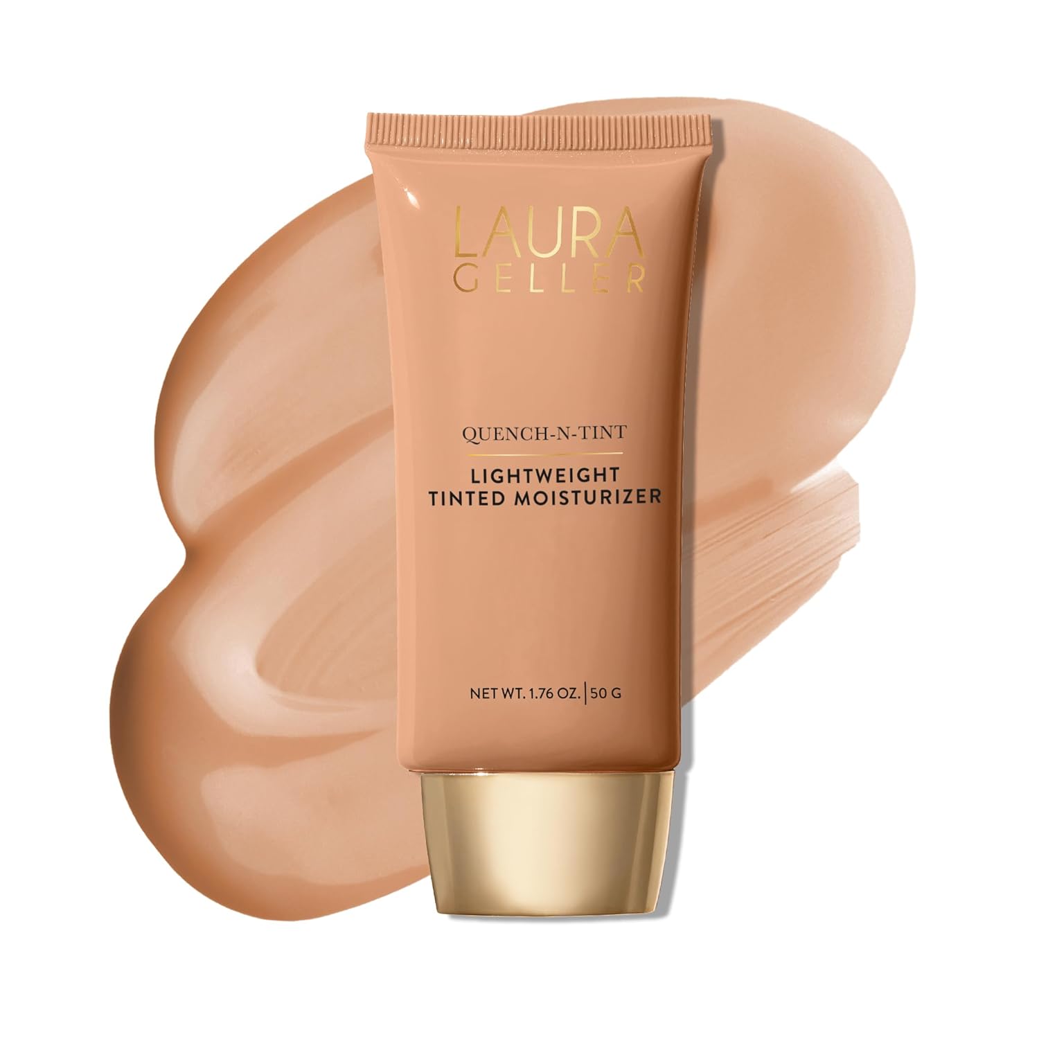 LAURA GELLER Quench-n-Tint Tinted Moisturizer – Lightweight Formula with Light Coverage – Porcelain/Fair Shade