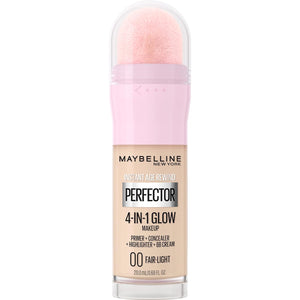 Maybelline New York Instant Age Rewind Instant Perfector 4-In-1 Glow Makeup - Primer, Concealer, Highlighter and BB Cream in 1, Fair/Light, 0.68 fl oz