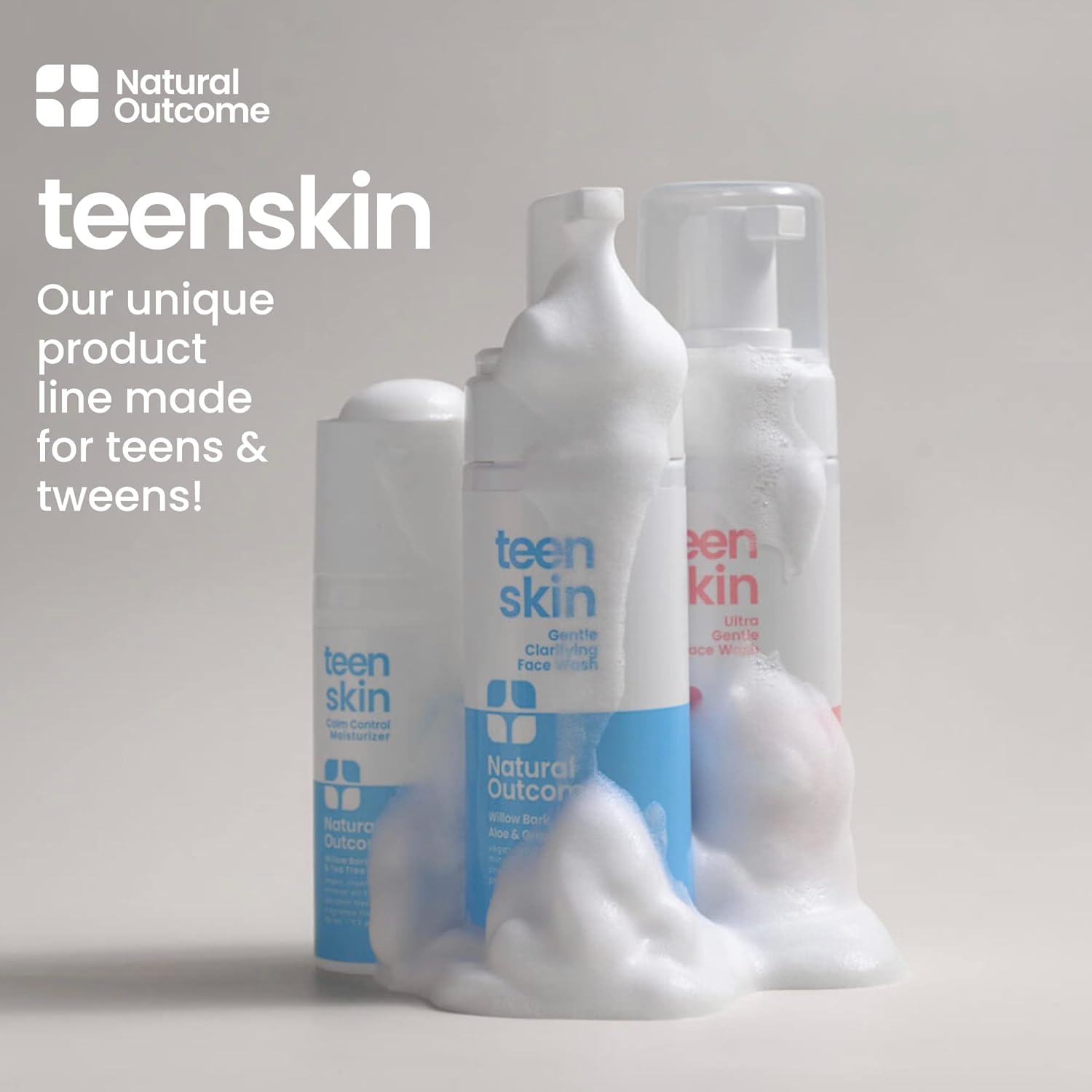 Teen Skin Face Wash Duo | Gentle Foaming Daily Boys & Girls Kids Face Wash | Non-toxic Ingredients | Perfect for Teens Preteens & Kids Looking to Prevent Acne | Two 5 oz Bottles