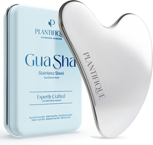 PLANTIFIQUE Jade Roller & Gua Sha Set – Real Jade Facial Tools for Skin Care Routine – Certified Face Massager for Radiant Skin