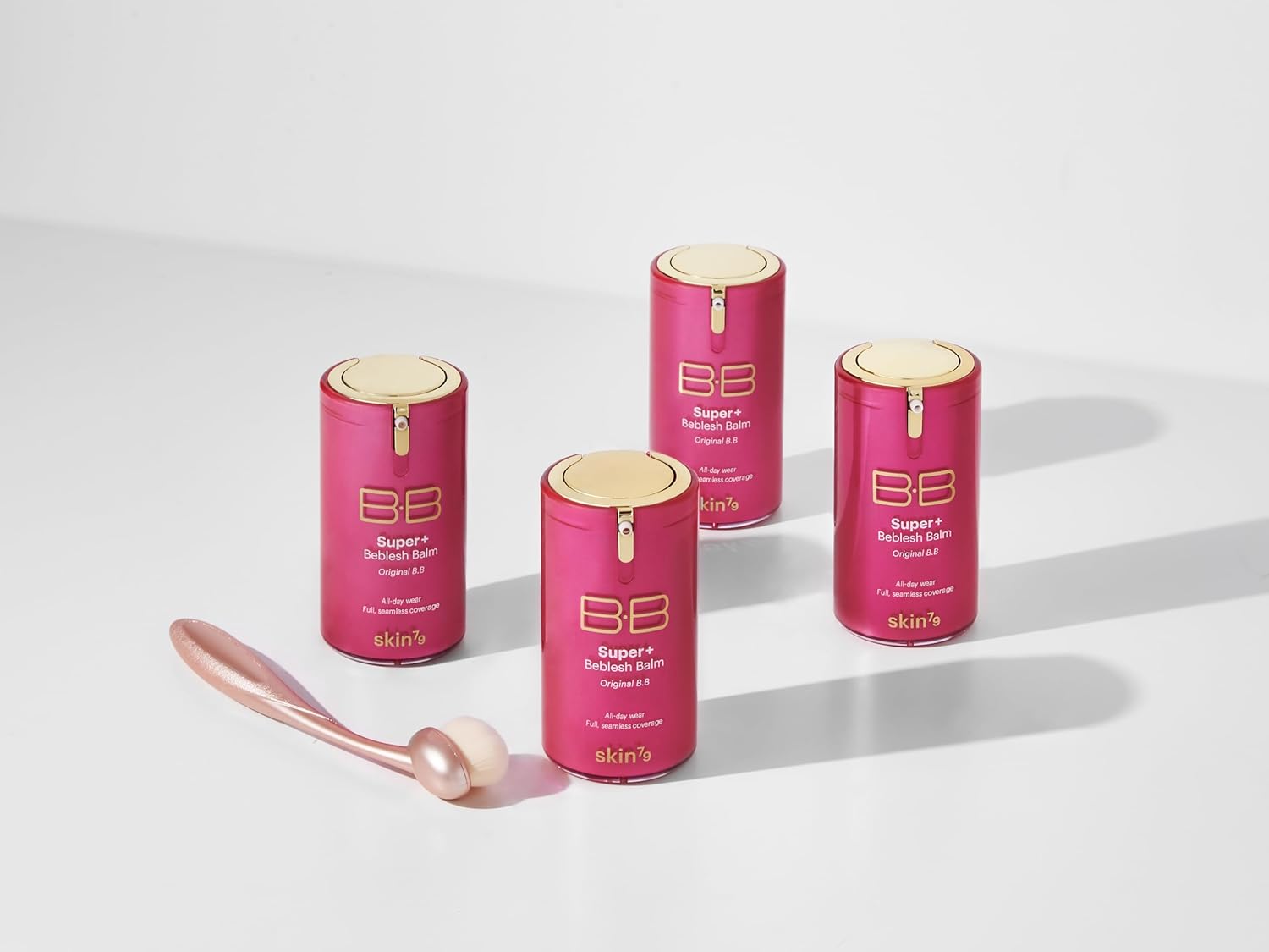 SKIN79 Super Plus Beblesh Balm Pink BB 40g All Day Lasting BB Cream - Made In Korea Radiant Base Foundation Makeup Blemish Cover Tinted Moisturizer Pink 21 color