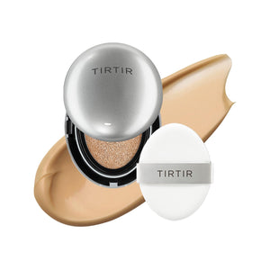 [*Mini Size*] TIRTIR Aura Glow Silver Cushion | Korean Cushion Foundation, (#21N Ivory, 0.15 Fl Oz)