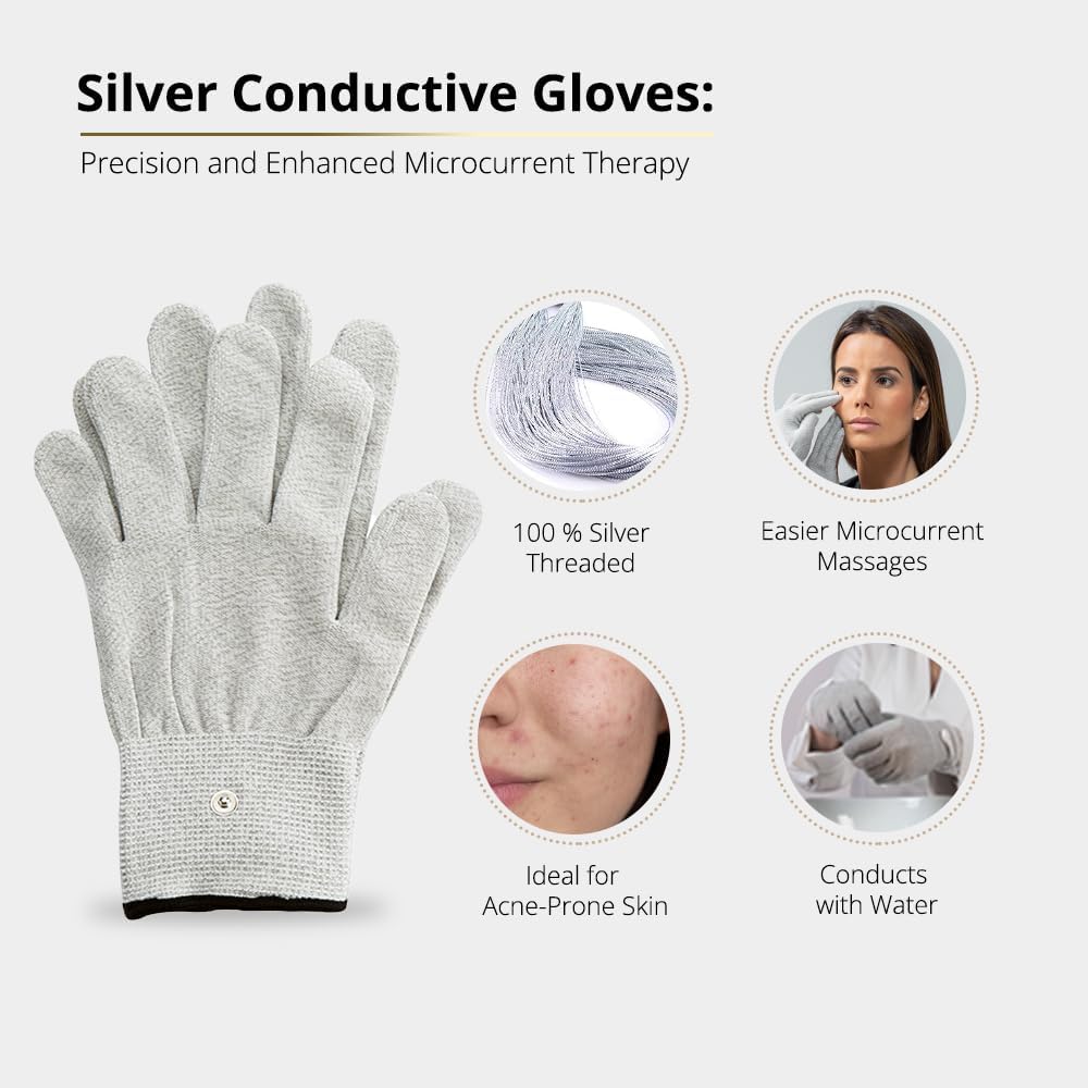 7E Wellness MyoLift Mini Bundle – Mini Microcurrent Facial Device with Conductive Eye Mask, Forehead & LipMasks, Conductive Gloves & RestoreGel –Non-Invasive Skin Care for Anti-Aging & Skin Tightening