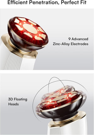 INIA 3-in-1 Red Light Therapy for Face and Neck Facial Massager True Beauty Glow Device, Lifting & Firming Skincare Tool