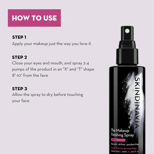 Skindinavia The Makeup Finishing Spray, Bridal Makeup Setting Spray, All-Day Wear, Long-Lasting Up to 16+ Hours, Heat-Resistant & Waterproof, Wedding Day, Bridal Shower Gift, 2.0 Oz