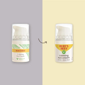 Burt's Bees Calming Eye Cream With Aloe and Rice Milk, Moisturizes Without Causing Redness or Irritation, 98.7 Percent Natural Origin Skin Care, 0.5 oz. Bottle