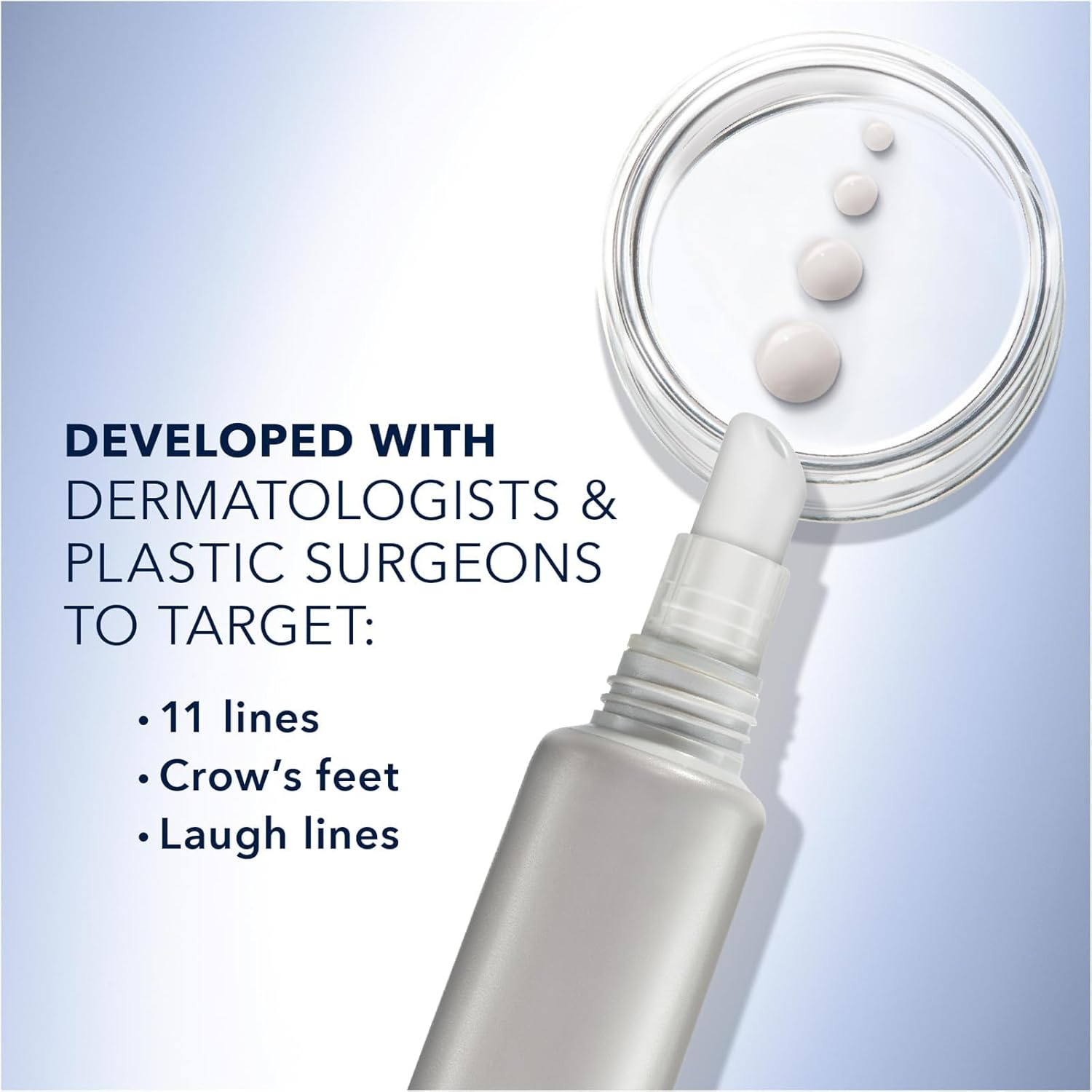RoC Derm Correxion Fill + Treat Advanced Retinol Serum, Wrinkle Filler Treatment with Hyaluronic Acid for Crow's Feet, 11 Wrinkles, & Laugh Lines, (.5 fl oz) with Retinol Packette (Packaging May Vary)