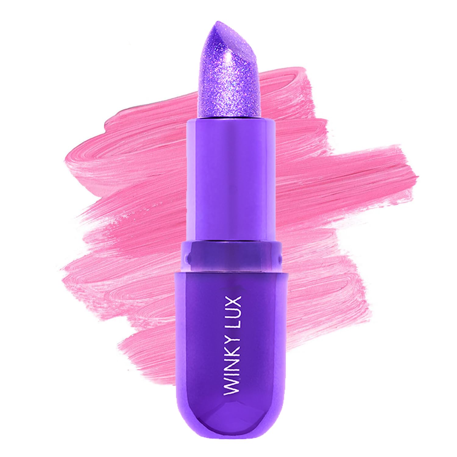 Winky Lux Glimmer Balm, pH Lip Balm, Color Changing Lipstick & Tinted Lip Balm, Hydrate & Plump with Buildable Pink Finish, Pink Opal