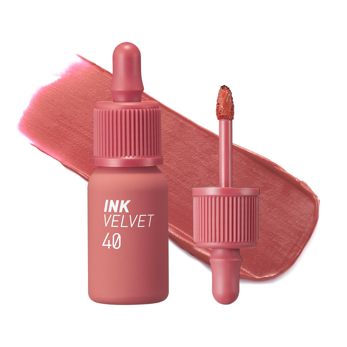 Peripera Ink the Velvet Lip Tint - High Pigment Color, Longwear, Weightless, Not Animal Tested, Gluten-Free, Paraben-Free (017 ROSY NUDE)