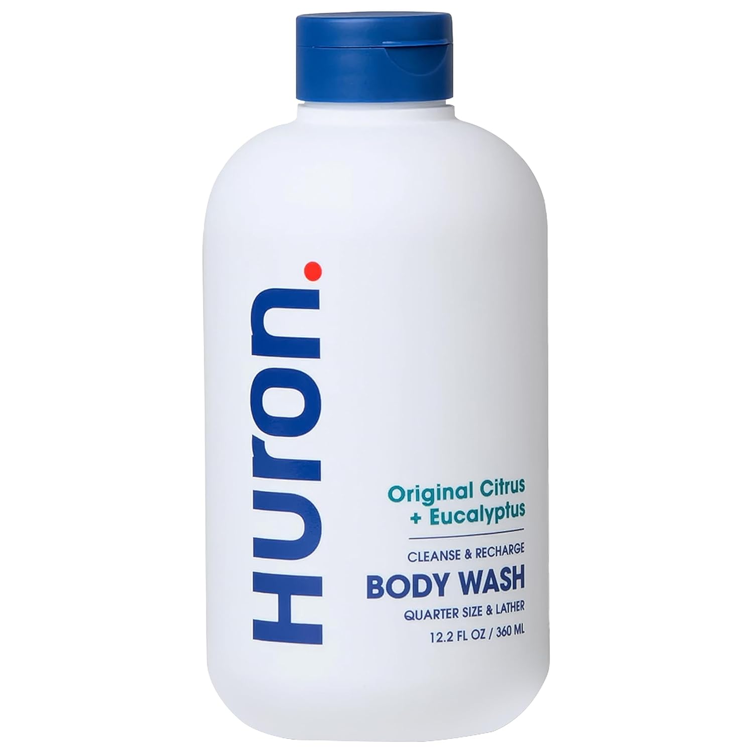Huron Men's Moisturizing Body Wash - Crisp Citrus, Eucalyptus, Mint & Aromatic Greens Scent, 12.2 fl oz (2 Pack)