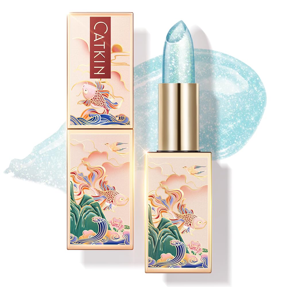 CATKIN Lip Balm Color Tinted Lip Stain Ultra Hydrating Moistrurizer Chapstick with Vitamin E Nourishing For Cracked & Dry Lips 0.12 oz C06 Camellia